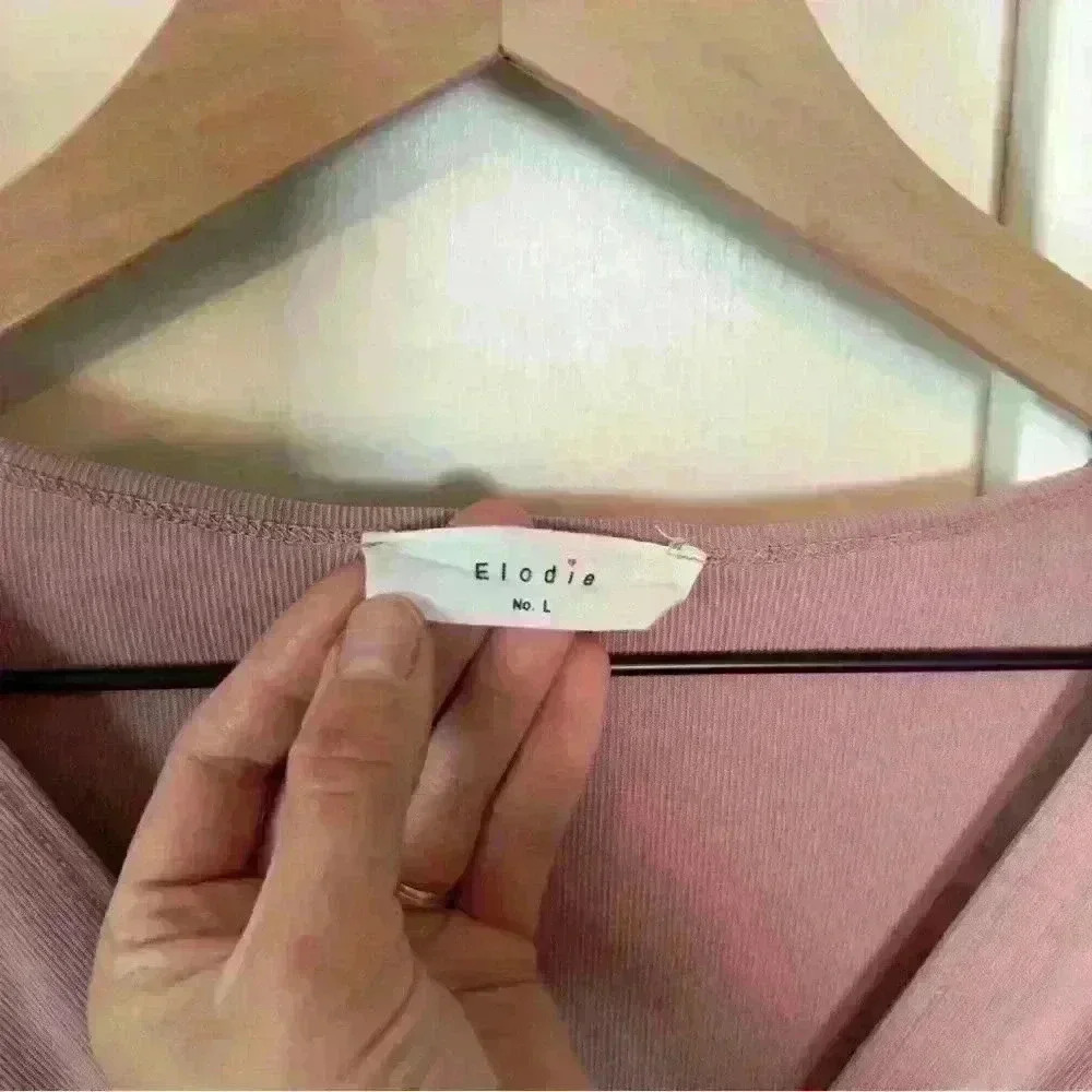 Elodie Women’s Blush Pink Bodysuit Size Large - Picture 4 of 9